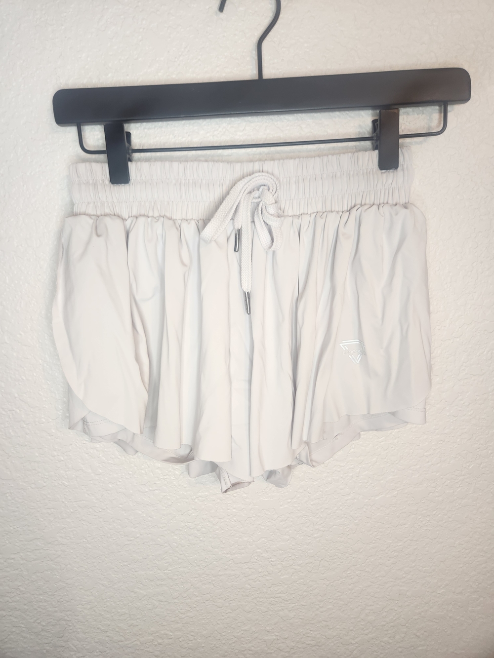Luogongzi Light Gray Athletic Drawstring Skort Shorts size S